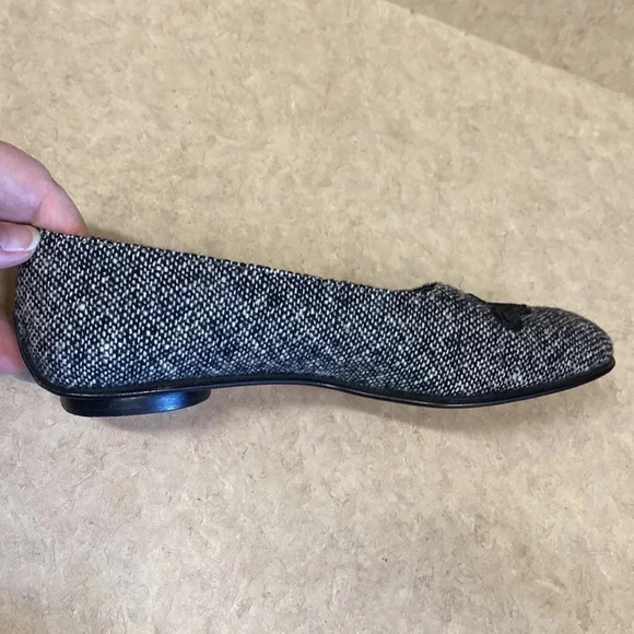 Pancaldi Gray Tweed Made in Italy Appliquéd Flats - Picture 8 of 11